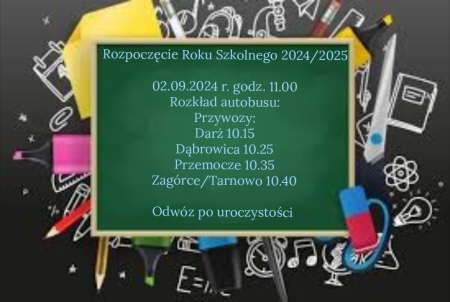 Rozpoczęcie roku szkolnego 2024/2025